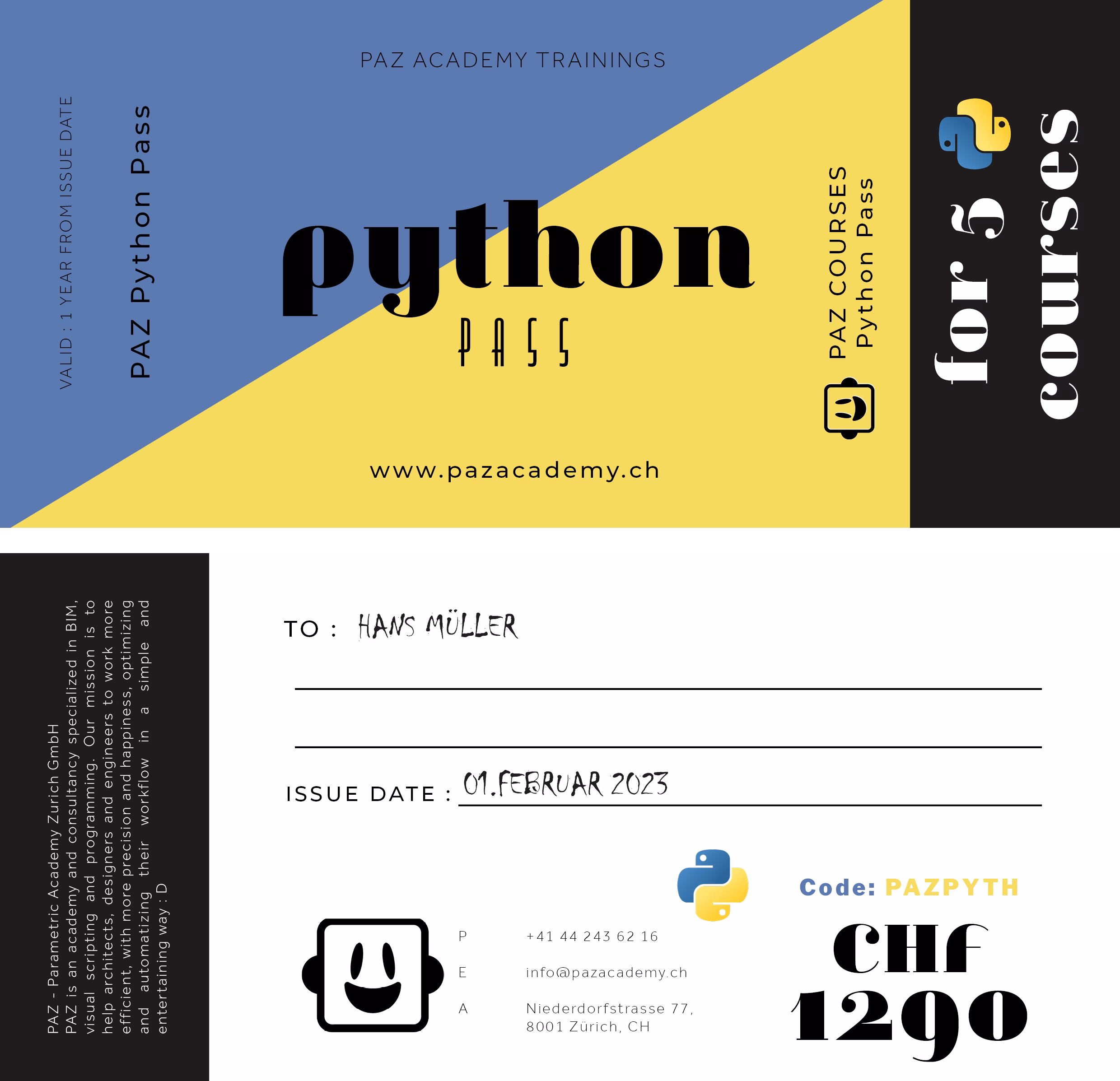 PAZ-VOUCHER-PYTHONPASS PAZ Python Pass
